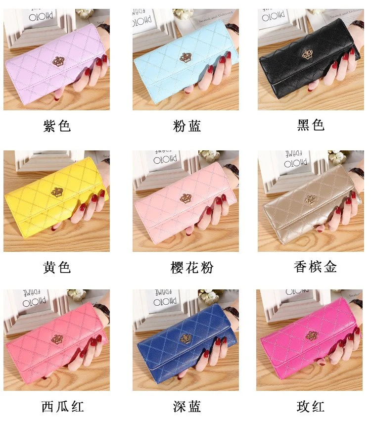 High Quality Women PU Leather Wallets Girls Coin Card Holder Ladies Zipper Purse Fashion Wallet for Lady